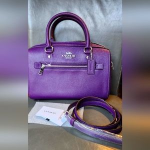 Extremely HTF Coach Rowan Satchel, Purple, NWT in pocket